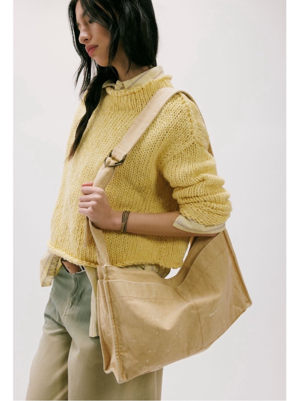 Free People Camp Crush Sling Bag Neutral